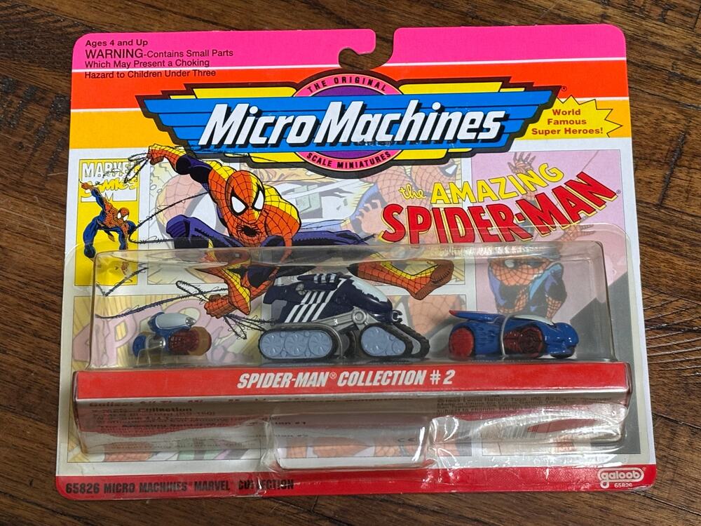Spider-Man Collection #2 Micro Machines Galoob 1993 New Mini Miniature Vehicles